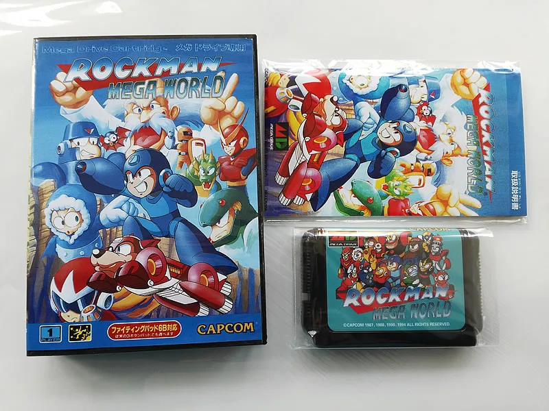 MD игра: ROCKMAN MEGA WORLD(японская версия! Коробка+ руководство+ картридж