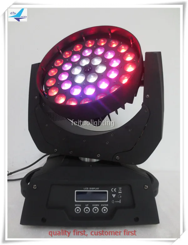 (Flycase) сценическое DJ оборудование 36x10 Zoom Led Moving Head Light Wash 36x10w DMX Lighting Lumiere Disco