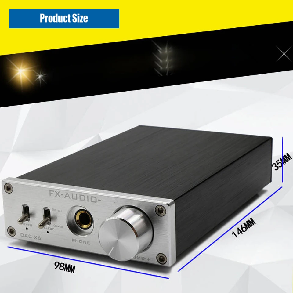 FX Audio Feixiang DAC X6 fever MINI HIFI USB волоконный коаксиальный цифровой аудиодекодер 16 бит/192