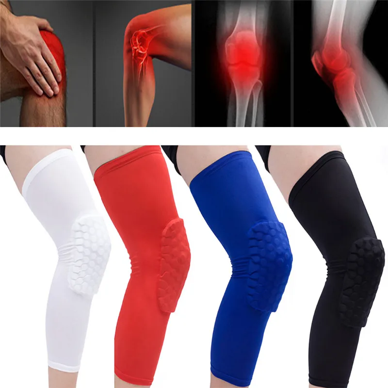

1pc Honeycomb Sports Safety Tapes volleyball Basketball Kneepad Compression Socks Knee Wraps Brace Protection Knee Pad