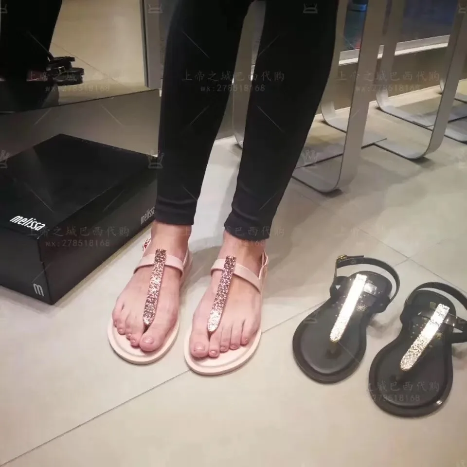 Женские блестящие сандалии Melissa пляжные на платформе размер 36 39 2019|Боссоножки и