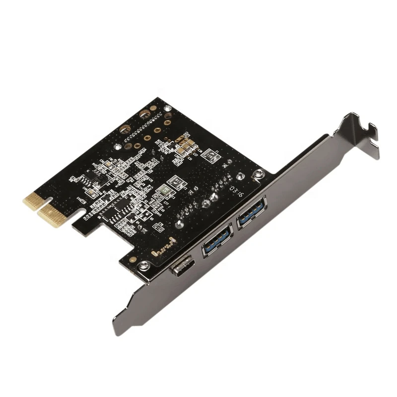 DIEWU 2 * USB3.0 Тип A + 1 USB3.1 PCI Express usb3.0 адаптер плата расширения | Компьютеры и офис