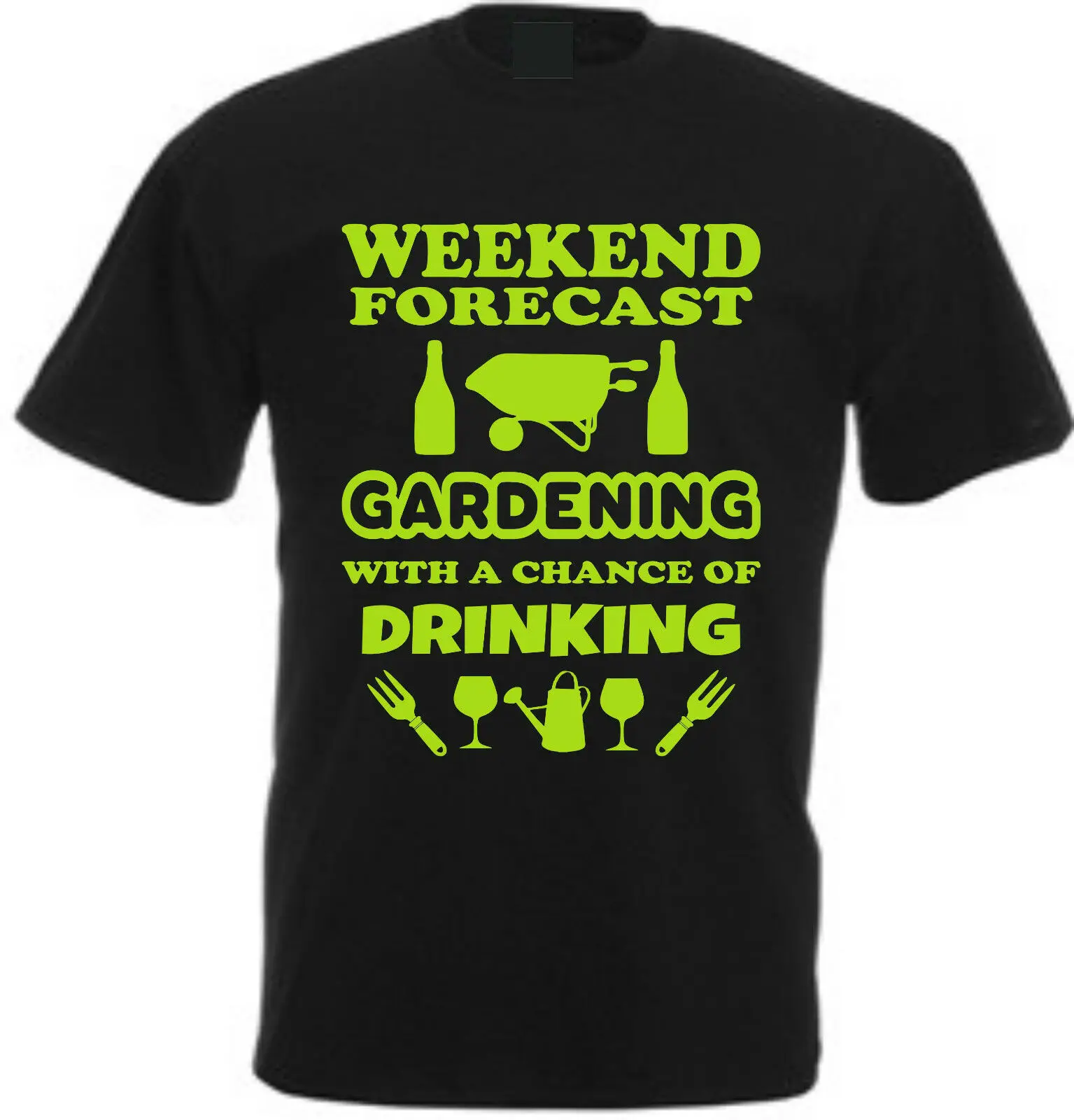 WEEKEND FORECAST Садоводство с шансом питья футболка Веселая вино хлопок|Мужские