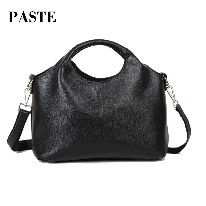 2018 Высококачественная женская сумка с ручками из 100% натуральной кожи мягкая