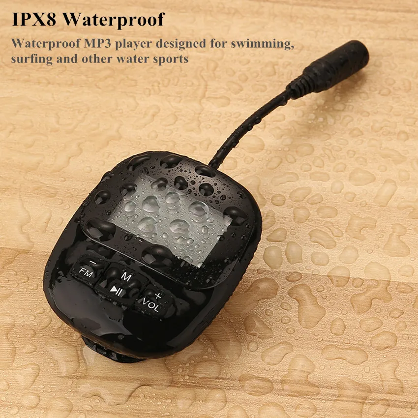 Askmeer IPX8 водонепроницаемый Mp3 музыкальный проигрыватель для плавания под водой 4G/8G