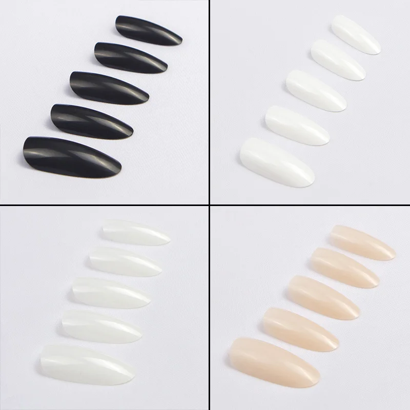 5 шт./комплект круглые накладные ногти с миндальной головкой | Красота и здоровье