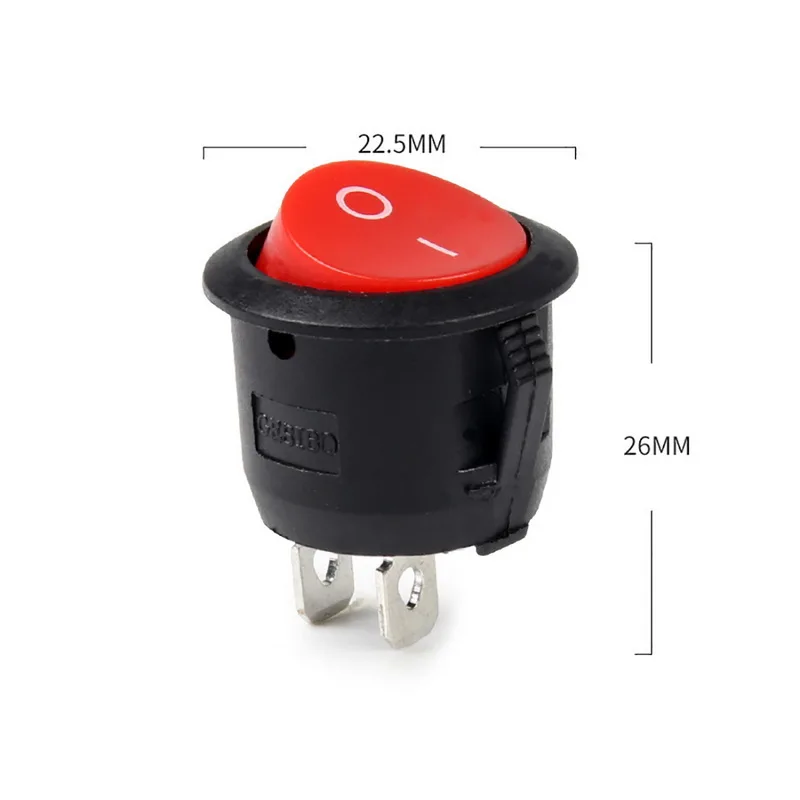 10 шт. 2 контактный оснастку круглый Rocker с фиксацией ON/OFF автомобиля/лодка