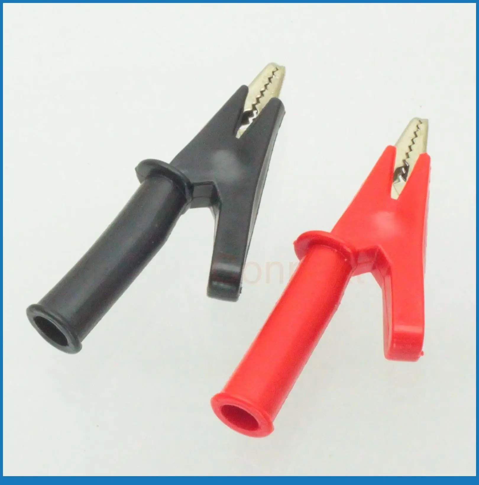 

5 pair/lot High quality High current 53mm Big Alligator test clip connector for banana plug