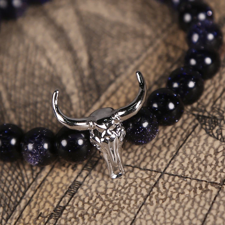 Мужской браслет натуральная бусинка из лунного камня тибетский Будда чакра лава