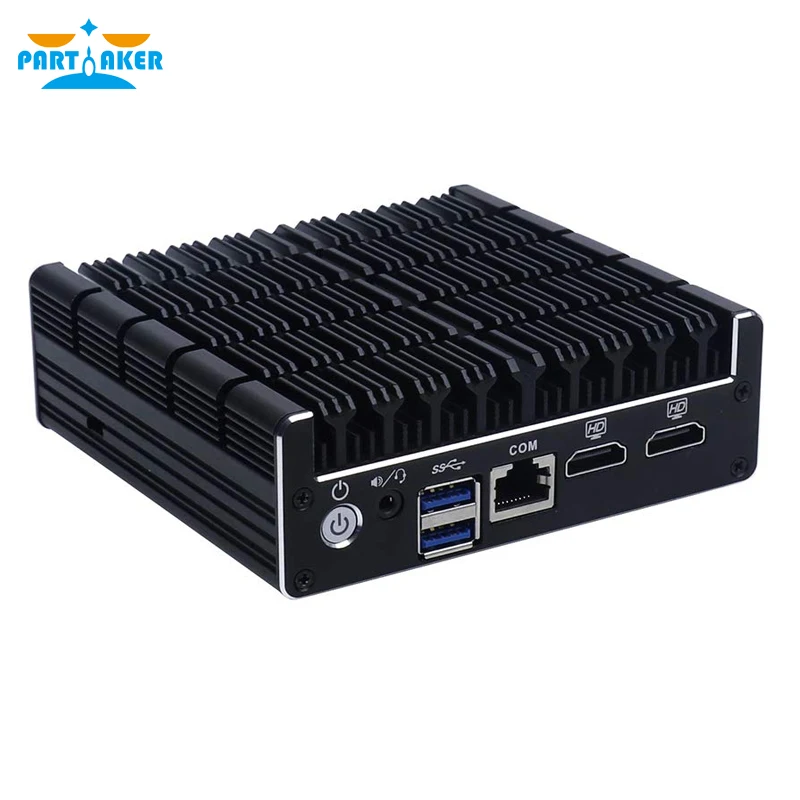 Verkauf C4 Fanless Mini PC Unterstützung AES-NI Firewall PFsense Intel Celeron J3060/J3160 Mit 4 * LAN 1 * COM 2 * HDMI Win 7 Linux Mini Pc