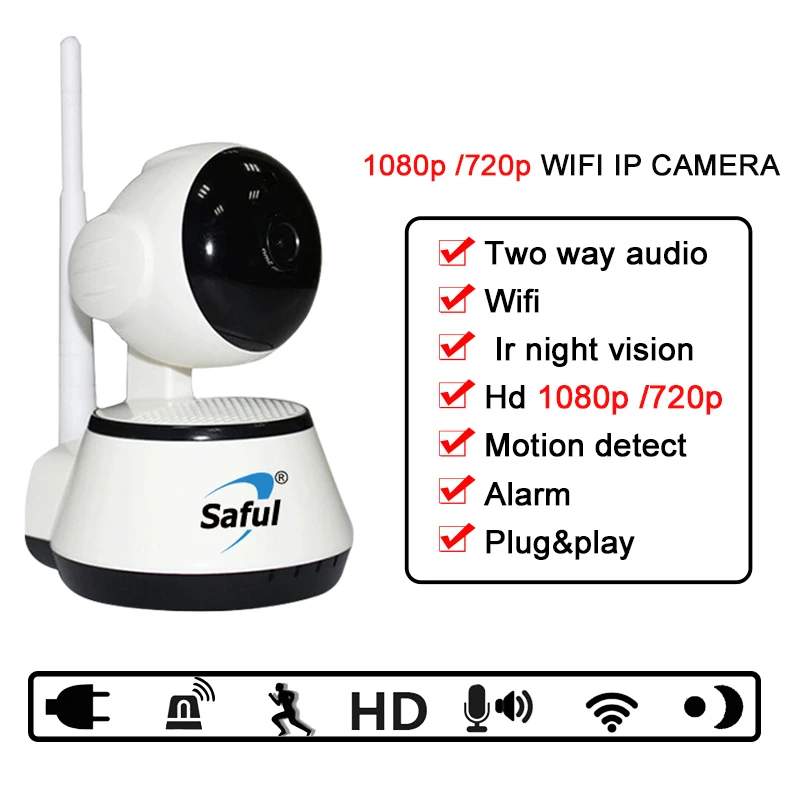 Беспроводная IP камера видеонаблюдения с функцией ночного видения|ip camera wifi|wireless ip