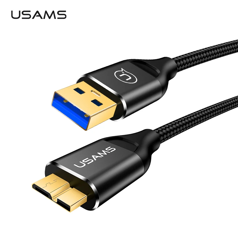 USAMS 5 Гбит/с Micro USB 3 0 кабель для быстрой зарядки типа A к B передачи данных Samsung S5 Note