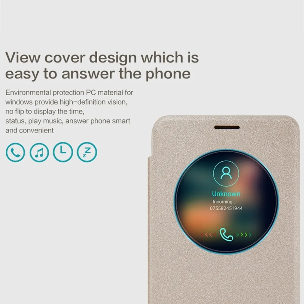 NILLKIN ИСКРА Case для Samsung Galaxy A9 Pro A910 Флип Кожаный Вызова Дисплей Окно Wake up задняя