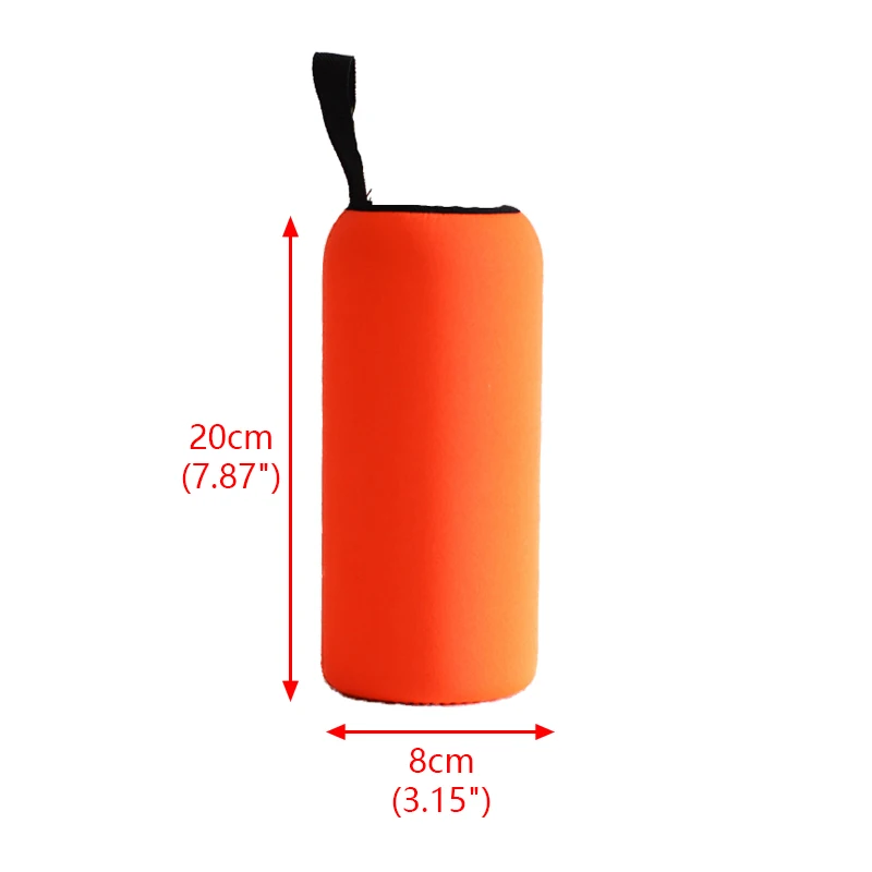 20x8 cm Orange Изолятор сумка для бутылок из неопрена чехол держатель чайник Чехол для 350-1000 мл бутылка для воды для спорта на открытом воздухе - Цвет: 20x8 cm Orange