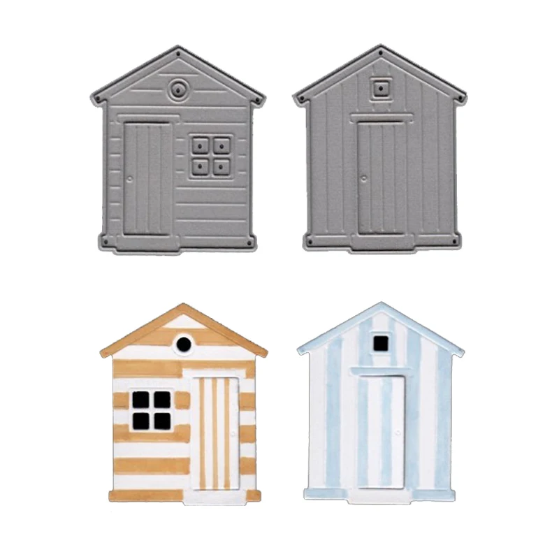 Металлический трафарет из бамбука в форме маленького домика для вырезания