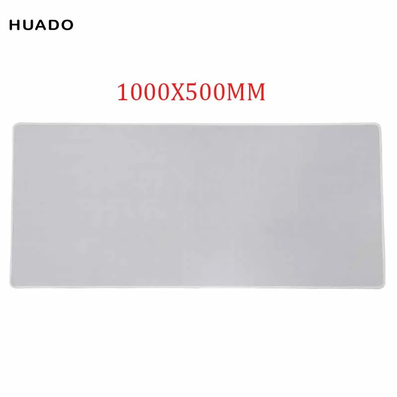 White 100x50 Нескользящие резиновые коврики для мыши, игровой коврик для мыши 900x400/1000x500 мм, коврик для мыши с закругленным краем, игровые коврики для ноутбука, компьютера - Цвет: White 100x50