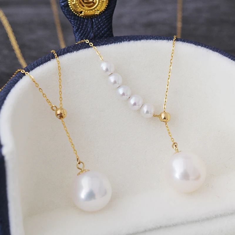 Новая трендовая многофункциональная подвеска Sinya Золотистое Ожерелье 18 К Au750 для