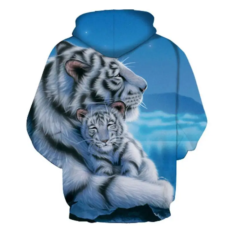 

YOUTHUP Men 3d Hoodies Tiger Baby 3D Print Hooded Sweatshirts Men Plus Size 5XL Fashion Lovely Hoodies 3d Pullover Men Tracksuit