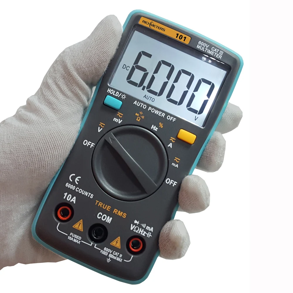 Цифровой мультиметр RICHMETERS RM101 DMM DC измеритель переменного напряжения