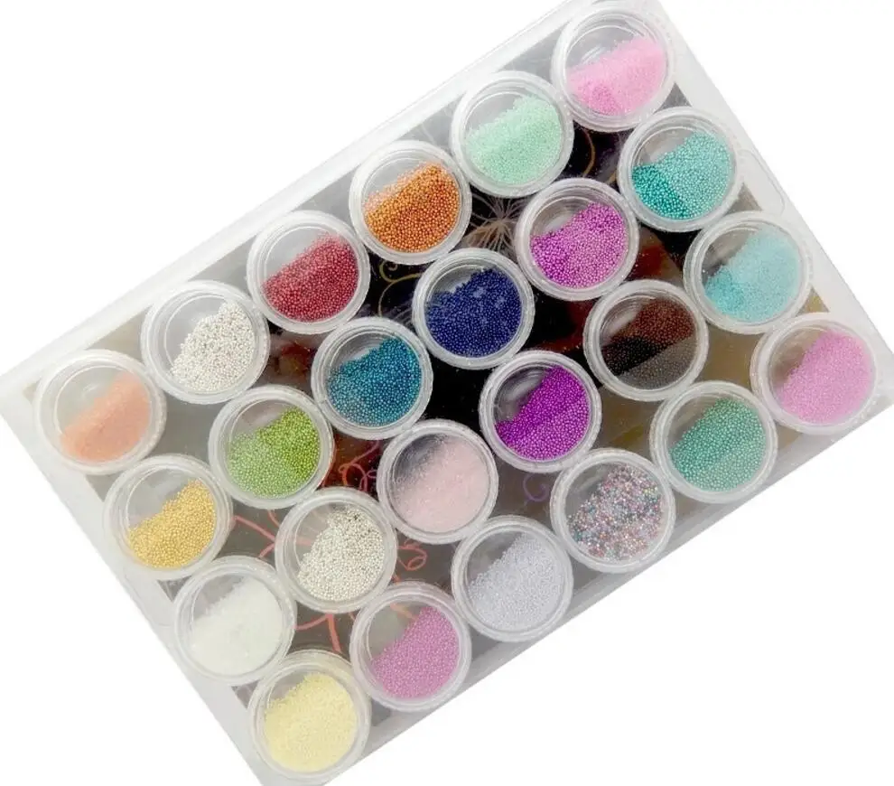 24 Box 24Color 1mm Caviar Beads For Jewelry Epoxy Resin Fillers DIY Making Nail Art Decoration | Дом и сад