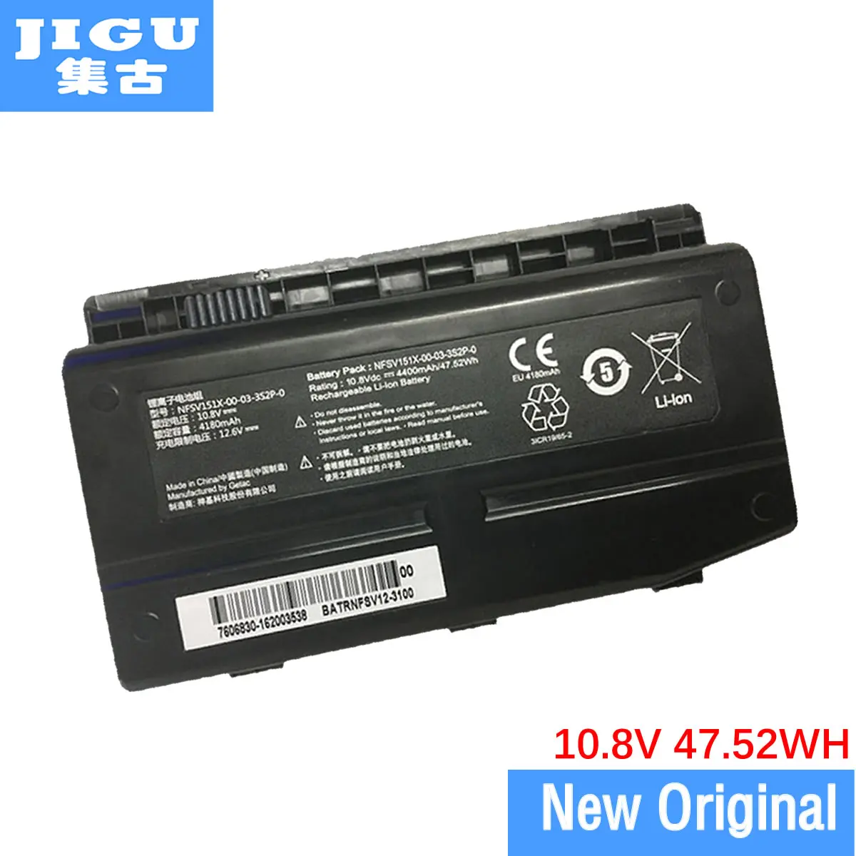 

JIGU 10.8V 47.52WH 7550830-160201791 BATRNFSV12-3100 GE5SN-00-01-3S2P-1 ORIGNAL Laptop Battery For MECHREVO MR X6 X6Ti-S