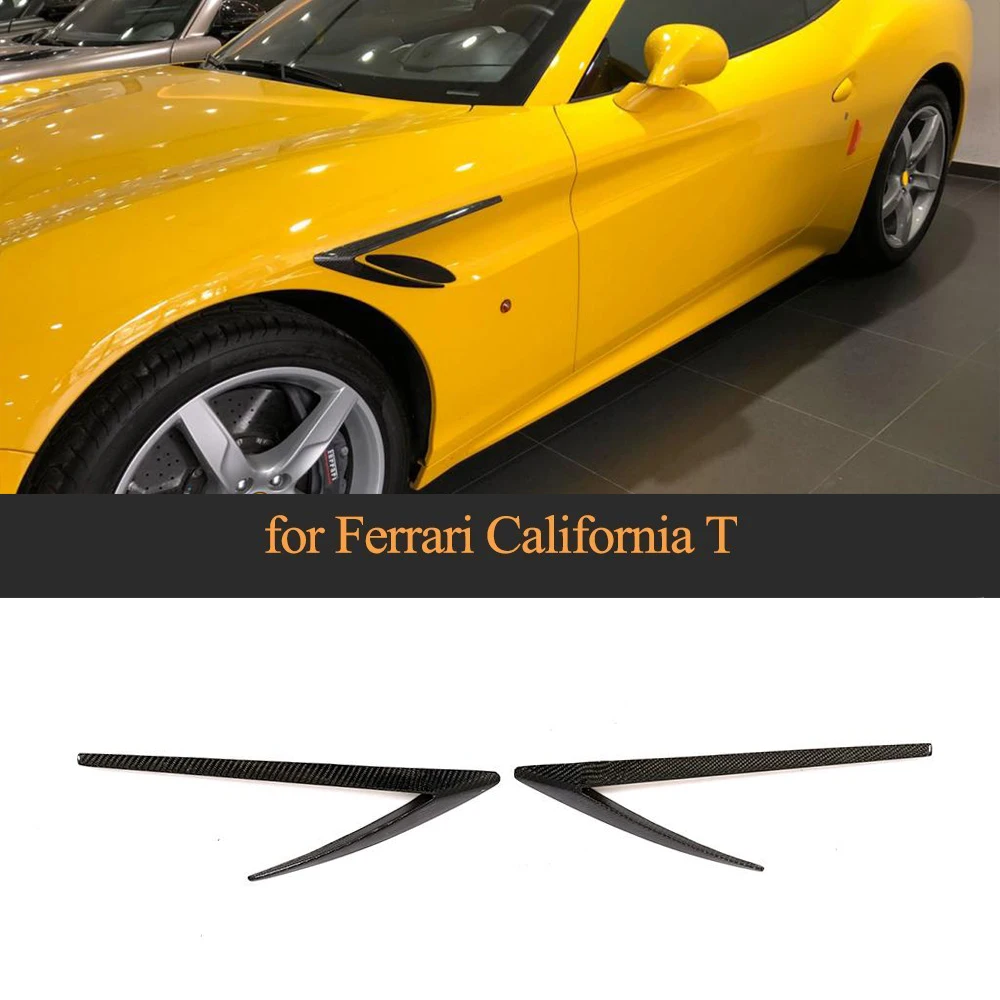

2pcs Carbon Fiber Bumper Fins For Ferrari California T Base Convertible 2-Door Coupe 2015-2018 Fender Vent