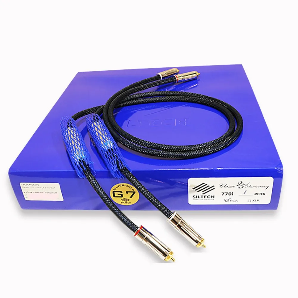 0,5 м-2 м Hifi аудио Hi-End пара Siltech 25th Classic Anniverary 770i RCA Межблочный Аудио кабель без коробки