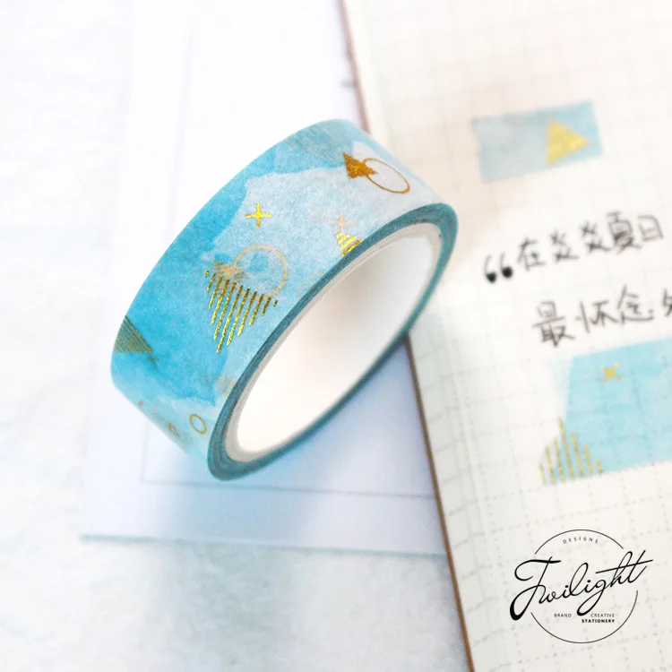 Блестящая Бумага васи лента акварель маскировки японский DIY Скрапбукинг Стикеры