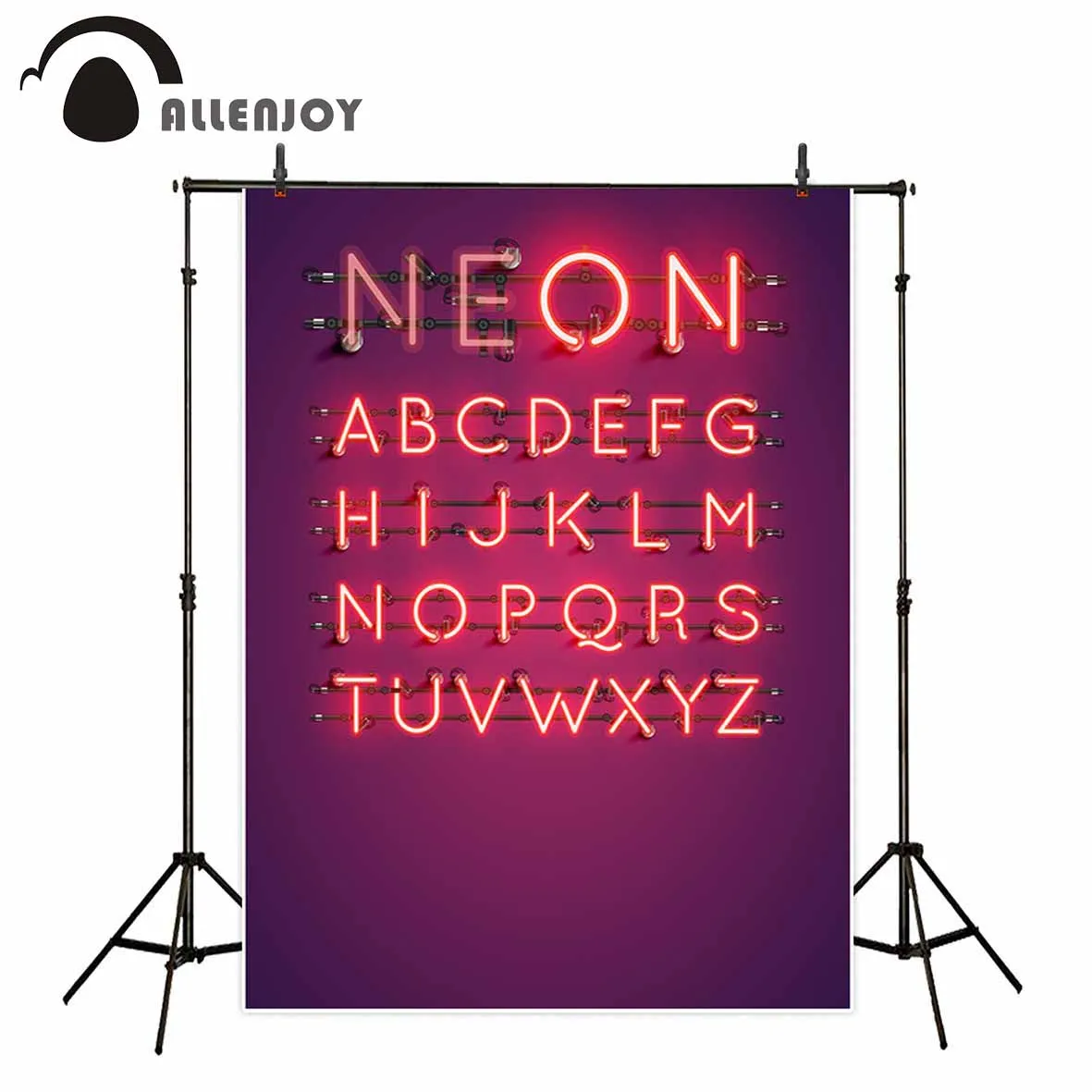 Allenjoy оригинальный фон для фотосъемки фиолетовый английский Блестящий неоновый