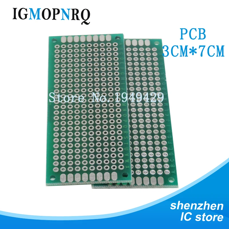 5 шт. Двусторонняя Прототип PCB 3*7 см diy Универсальный печатные платы