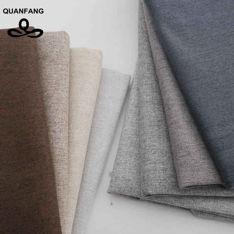 QUANFANG однотонная имитация льняной ткани для стеганых покрытий шитья диванов