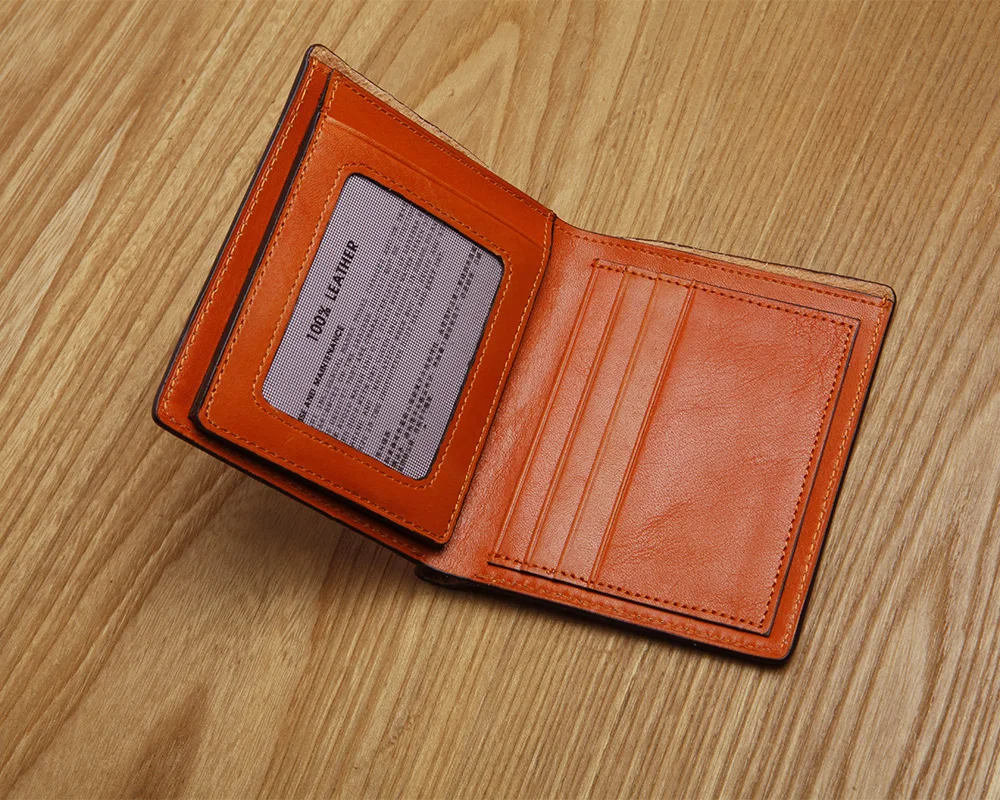 LANSPACE мужской кошелек из натуральной кожи вертикальный Короткий Мужской