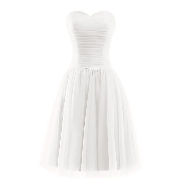 JaneyGao Short Prom Dresses For Women Elegant Tulle Sweetheart Sleeveless White Royal Blue Green Red Formal Gown 2019 | Свадьбы и