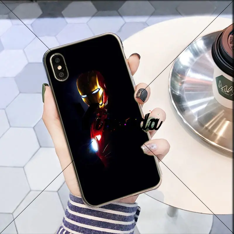 Yinuoda Marvel Мстители Железный человек прозрачный мягкий чехол для телефона Apple iPhone 8 7