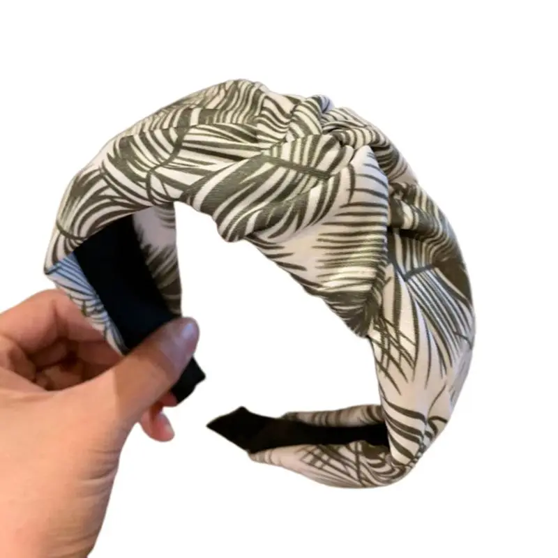 Богемное кокосовое дерево Листья печати ободок Девушки Женщины Сладкий Большой