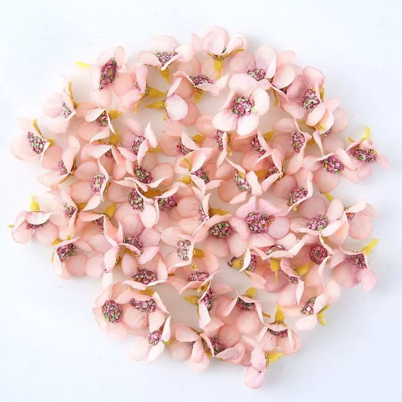 10Pcs/Set 2cm Multicolor Mini Artificial Daisy Flower Heads Sunflower For Wreath DIY Scrapbooking Wedding Party Decoration