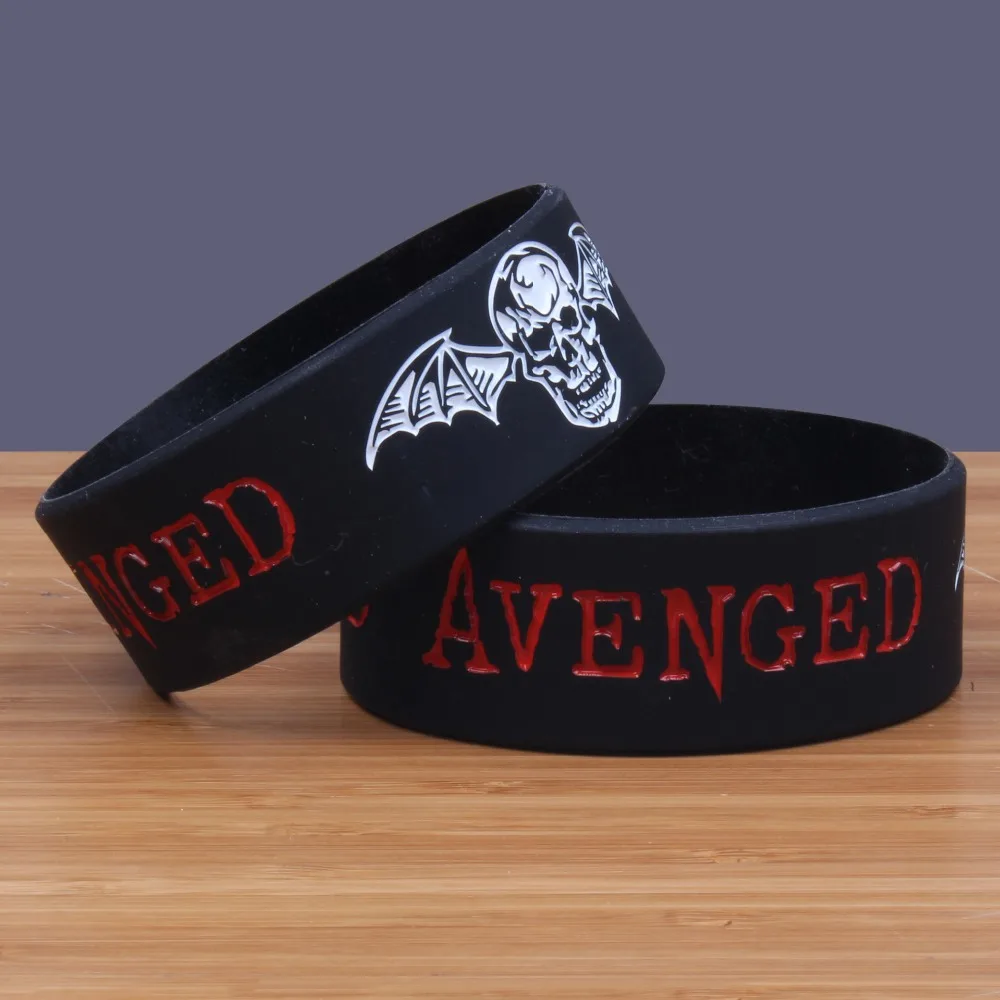 Новый 1 шт. SEVENFOLD AVENGED Силиконовый браслет с буквами для мужчин широкий рок