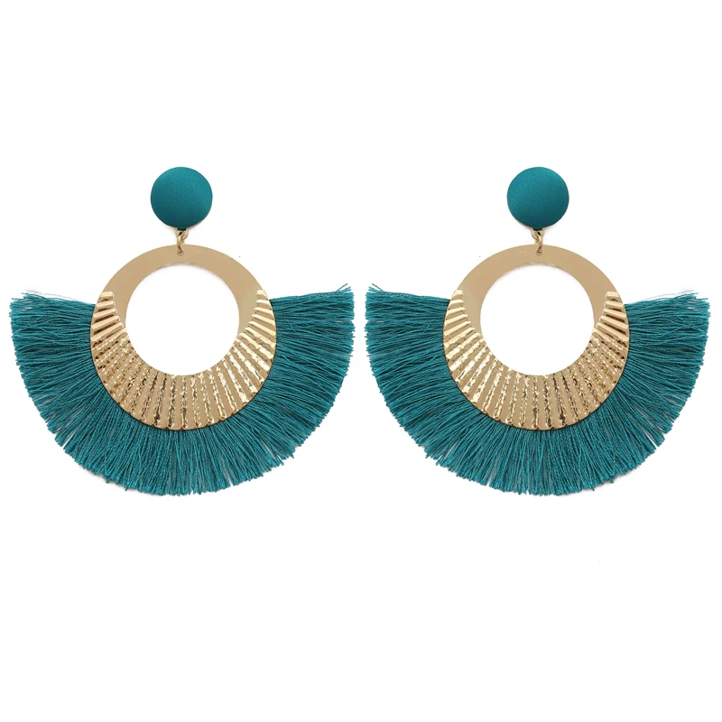 2019 серьги с кисточками для женщин богемное заявление Бохо длинные свисающие круг