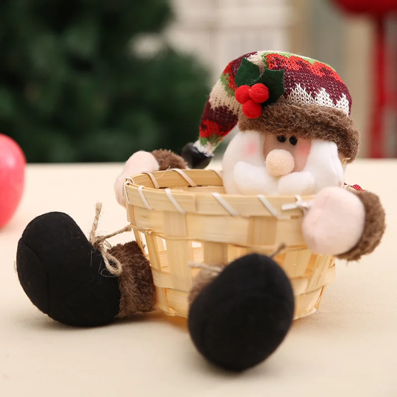 Navidad 2018 оригинальная Рождественская корзина ручной работы рождественские