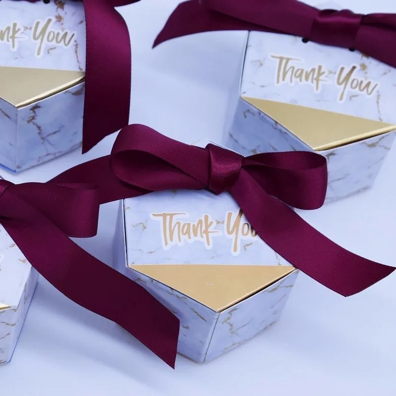 Es Wedding Favors And Gift Boxes Party Supplies Baby Shower Thanks Gift Bags With Burgundy Ribbon
