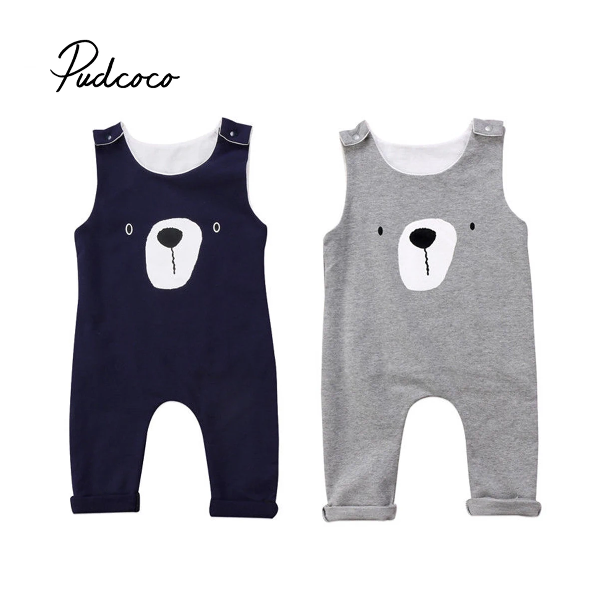 Pudcoco 2018 милый медведь новорожденный комбинезон для младенцев мальчиков девочек