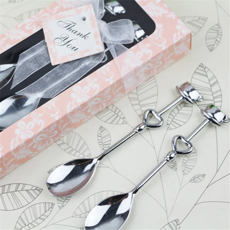 40 набор Свадебные сувениры Свадебный подарок для гостей сердце кофе ложки питья