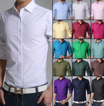 2018 Новая модная брендовая мужская рубашка Camisa Masculina с длинным рукавом