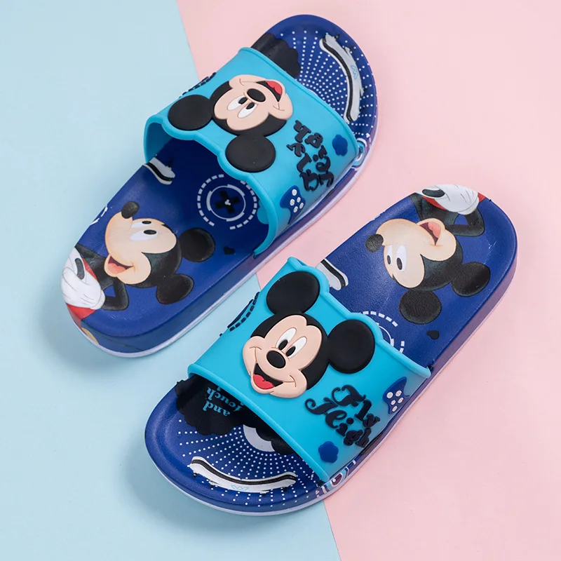 Disney/детская обувь летние домашние Нескользящие мини-тапочки с Микки из