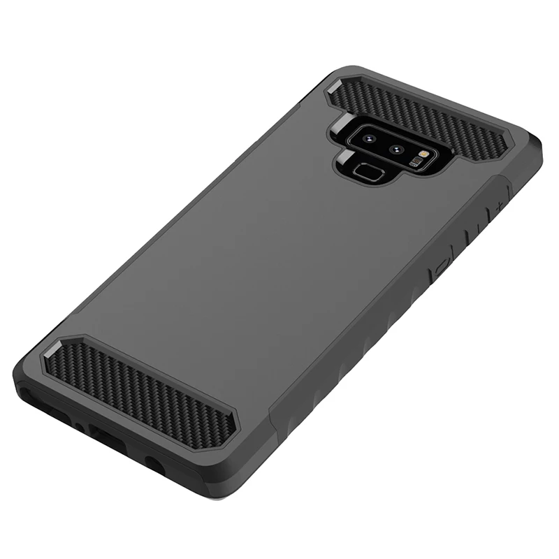 Alxun для Samsung Note 9 Note9 чехол 2 в 1 из углеродного волокна Жесткий ПК + Мягкий ТПУ
