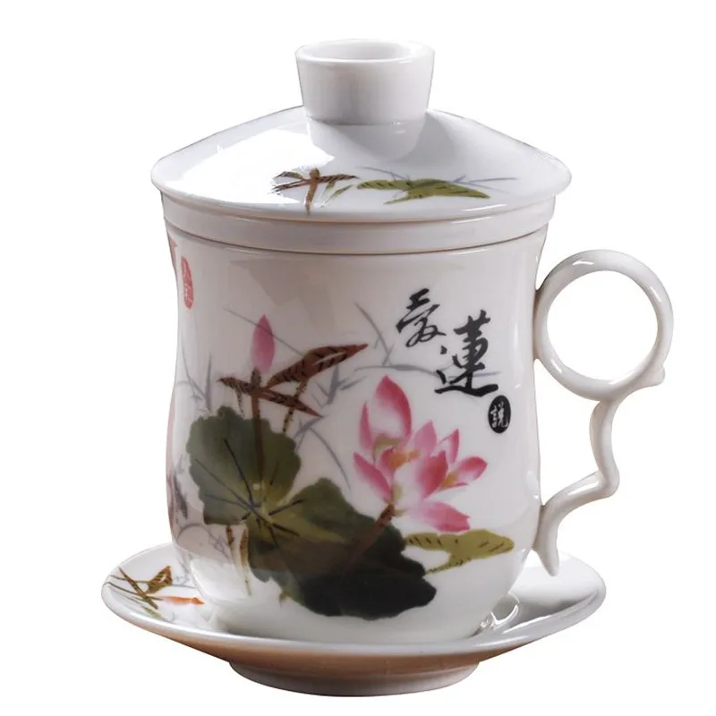 Керамика Чай ware с заварки и крышкой портативный путешествия кружка фильтром