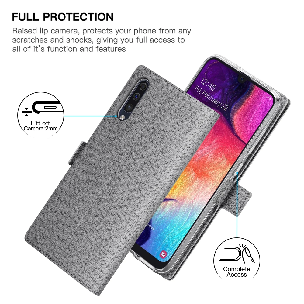 Для samsung Galaxy A50 чехол для телефона бумажник кожаный мягкий противоударный флип-кожа защитa чехол для Galaxy A50 прикрепляющийся к чехол на магните