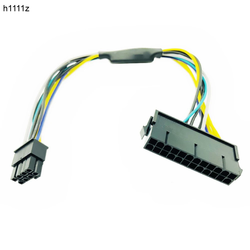 Фото Кабель питания для Dell, 30 см, 24 контакта на 8 контактов, Optiplex 3020 7020 9020 ATX, адаптер питания для материнской платы, кабель ATX 24P на 8P, кабели №1