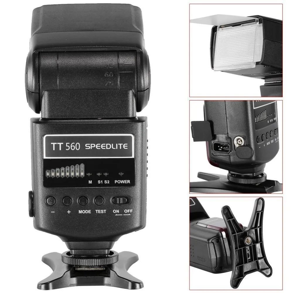 Комплект вспышки Neewer TT560 Speedlite для Canon Nikon Olympus Fujifilm и любой цифровой камеры со