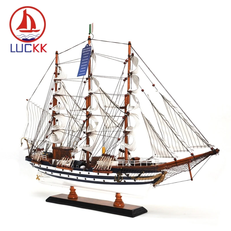 LUCKK 65 см AMERIGO VESPUCCI морская деревянная модель миниатюрная парусная лодка домашнее